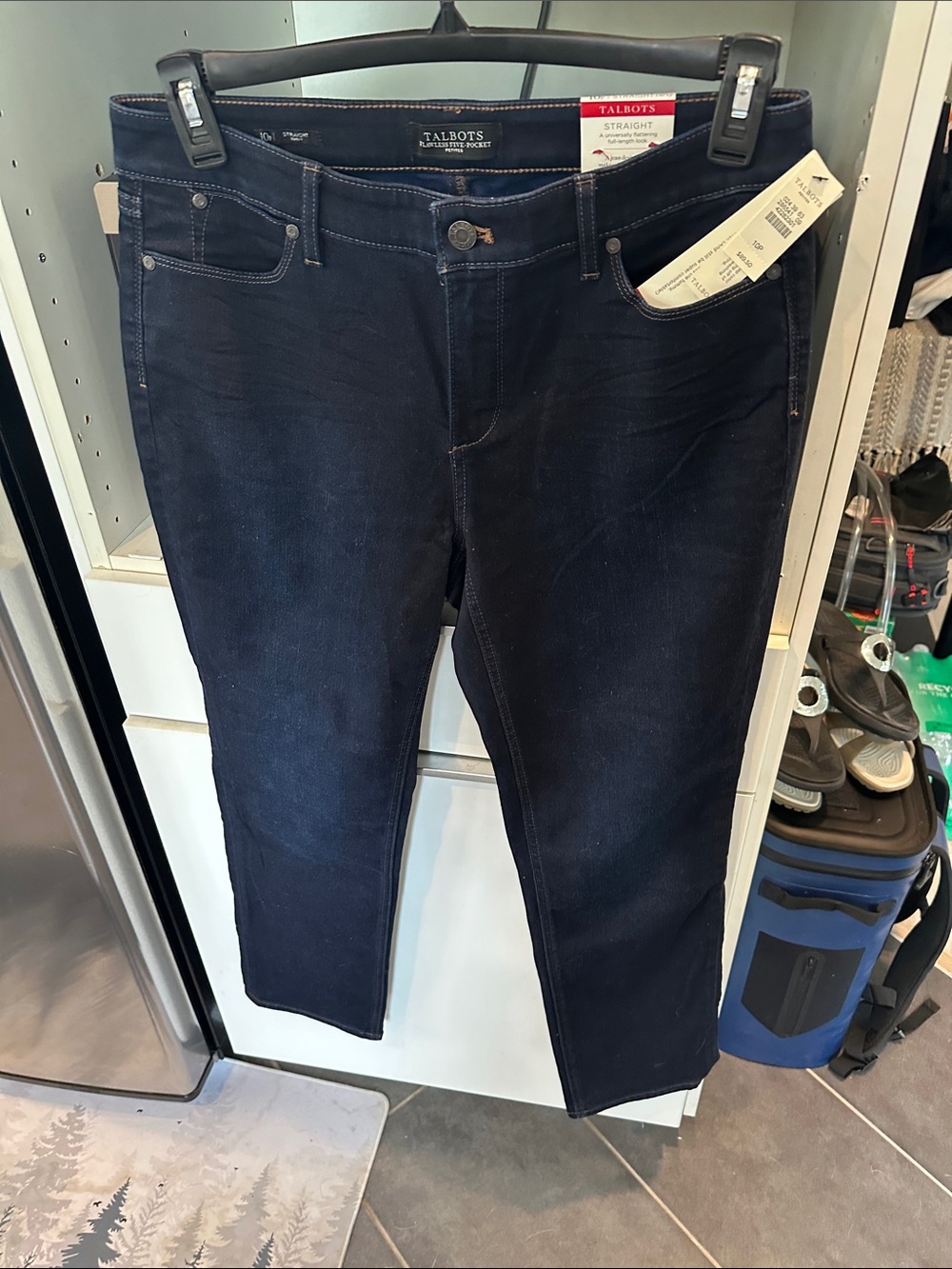 Talbots woman’s jeans Jeans in Dark Navy slimming nwt $89 retail